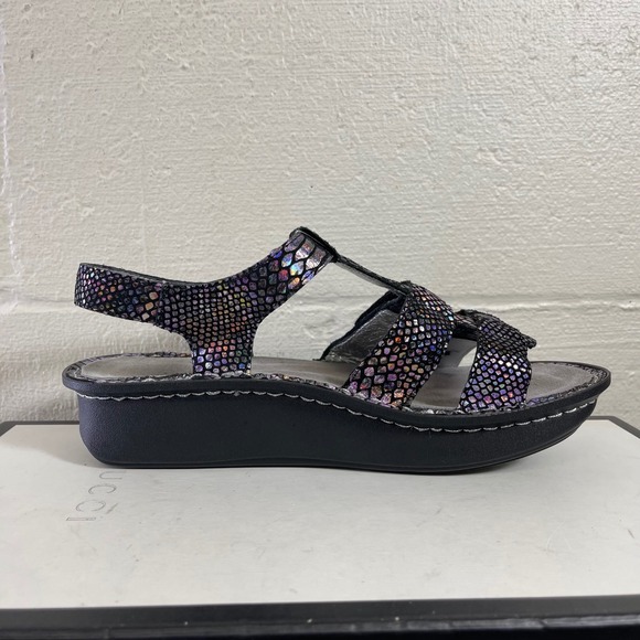 Alegria Shoes - Alegria KLEO KLE 729 Multi Color Snakeskin Leather Sandals Women's 38 EU/7 US